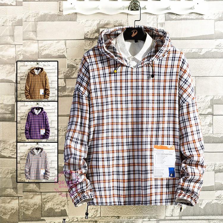 パーカー メンズ 大きいサイズ 長袖パーカー チェック柄 アウトドア フード付き カジュアル 秋 Fb For Best 通販 Yahoo ショッピング