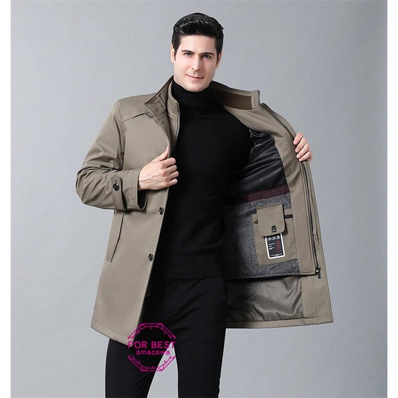 トレンチコート メンズ 綿入り 重ね着風 ロングコート ビジネスコート インナー取り外し可 撥水加工 通勤 紳士 大きいサイズ 春服 Fb For Best 通販 Yahoo ショッピング