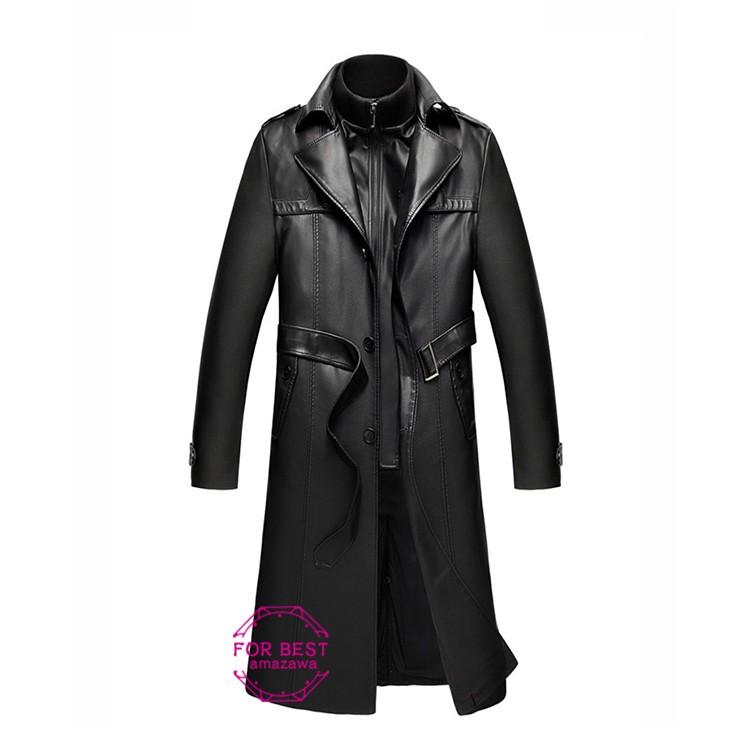 超ロングレザーコート メンズ レザーダウンコート コート インナー取り外し可 ロングコート コート おしゃれ 大きいサイズ 防寒 防風 春服 Fb For Best 通販 Yahoo ショッピング