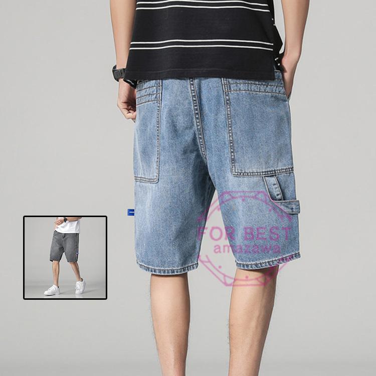 ショートパンツ メンズ デニムパンツ ジーンズ ハーフパンツ リボン付き 短パン 大きいサイズ 夏 Fb For Best 通販 Yahoo ショッピング
