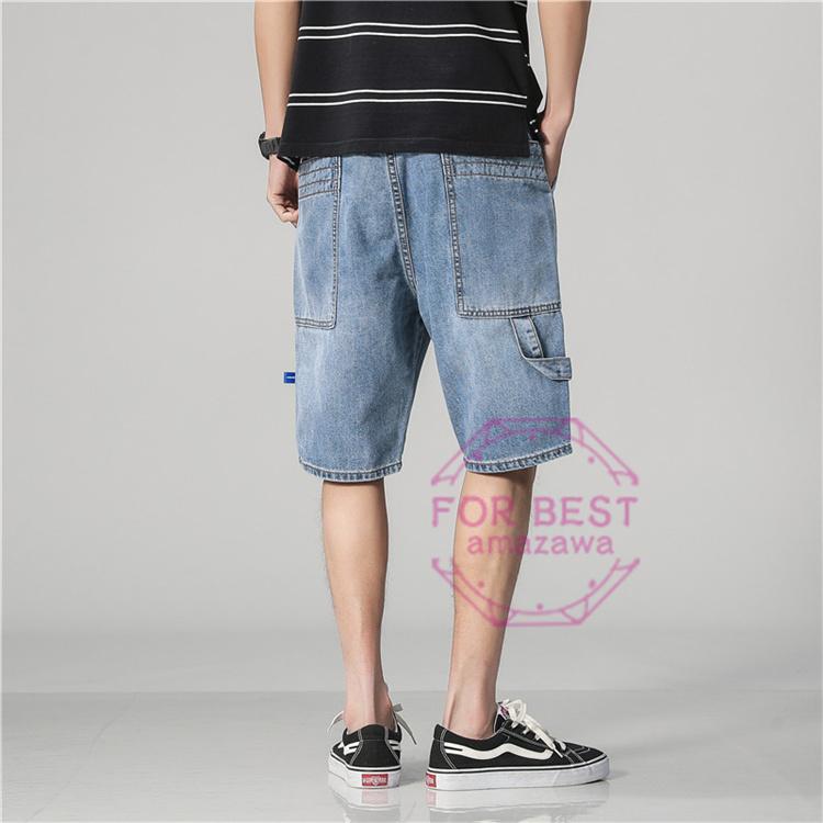 ショートパンツ メンズ デニムパンツ ジーンズ ハーフパンツ リボン付き 短パン 大きいサイズ 夏 Fb For Best 通販 Yahoo ショッピング