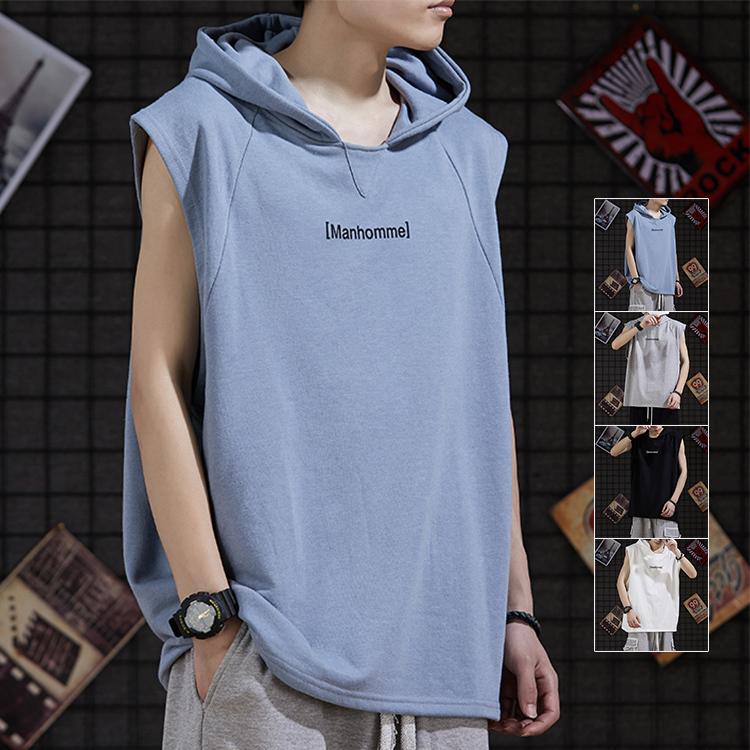 パーカー メンズ 英文字 ノースリーブパーカー おしゃれ プルオーバー タンクトップ フード付き 大きいサイズ 秋 夏 Fb For Best 通販 Yahoo ショッピング