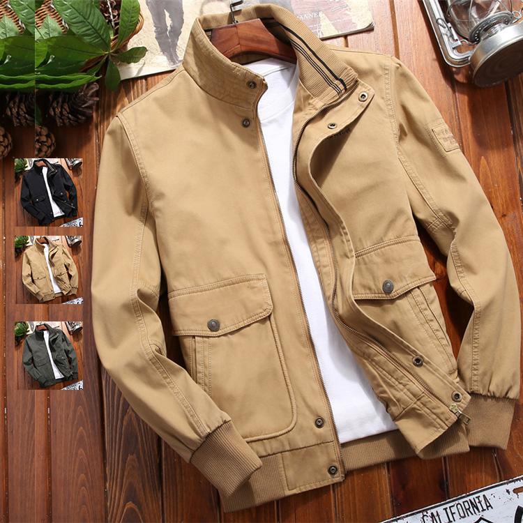 ミリタリージャケット メンズ 厚地 ジャケット ミリタリー ブルゾン カジュアル 30代40代50代 おしゃれ 防寒 防風 春服 世界的に有名な