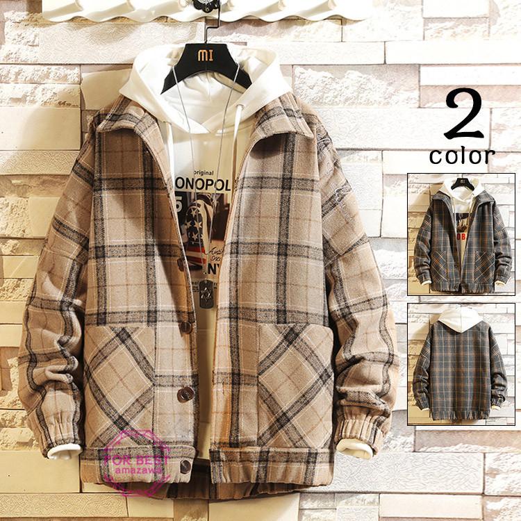 コーチジャケット メンズ ジャケット チェック柄 春服 ブルゾン コート 防寒 暖かい 春服 Fb For Best 通販 Yahoo ショッピング