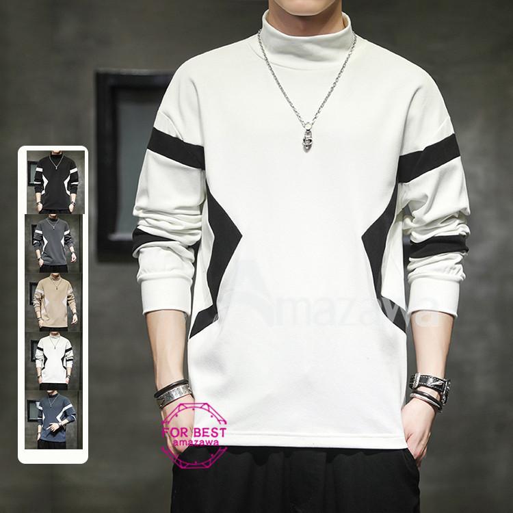 ロンt メンズ 長袖tシャツ ロングtシャツ ハイネック カットソー クルーネック 大きいサイズ 秋 Fb For Best 通販 Yahoo ショッピング