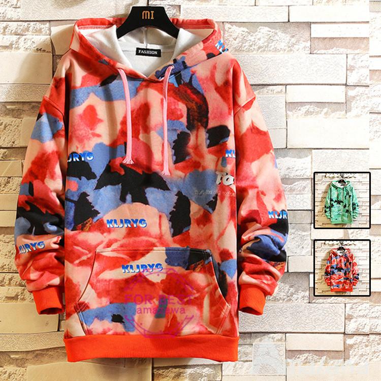 プルオーバーパーカー メンズ 迷彩柄 パーカー おしゃれ 長袖パーカー 切り替え フード付き 大きいサイズ 春服 Fb For Best 通販 Yahoo ショッピング