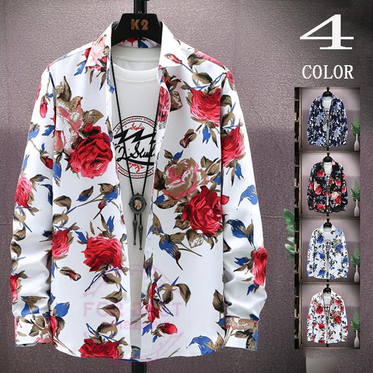 長袖シャツ メンズ アロハシャツレディース シャツ 男女兼用 長袖 カジュアルシャツ 花柄シャツ 総柄 花柄 おしゃれ 春 Fb For Best 通販 Yahoo ショッピング