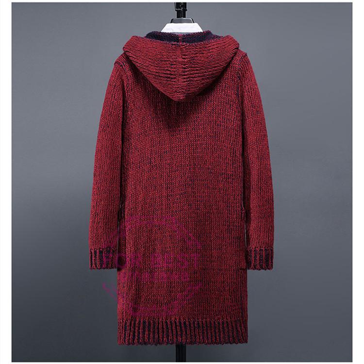 カーディガン メンズ ロング丈 ニットコート フード付き ロングコート カジュアル 切り替え 防寒 春服 最も完璧な