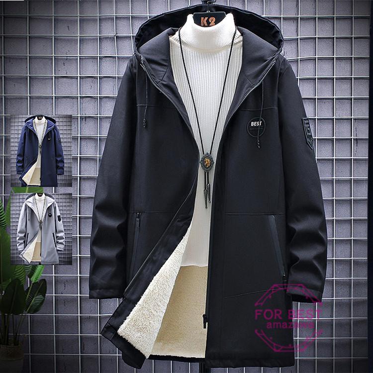 中綿コート メンズ ジャケット 裏起毛 冬服 ロング丈 綿ジャケット 厚手 マウンテンパーカー コート Fb For Best 通販 Yahoo ショッピング