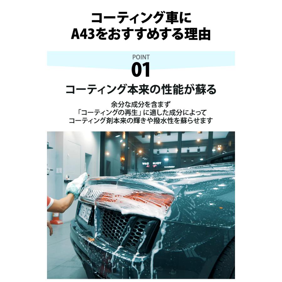 カーシャンプー コーティング用 Bolasolution A43 泡切れが良い 洗浄剤 洗剤 洗車 カー用品 洗車用品 コーティング下地 ボディ ガラス タイヤ ホイール | BOLASOLUTION | 06