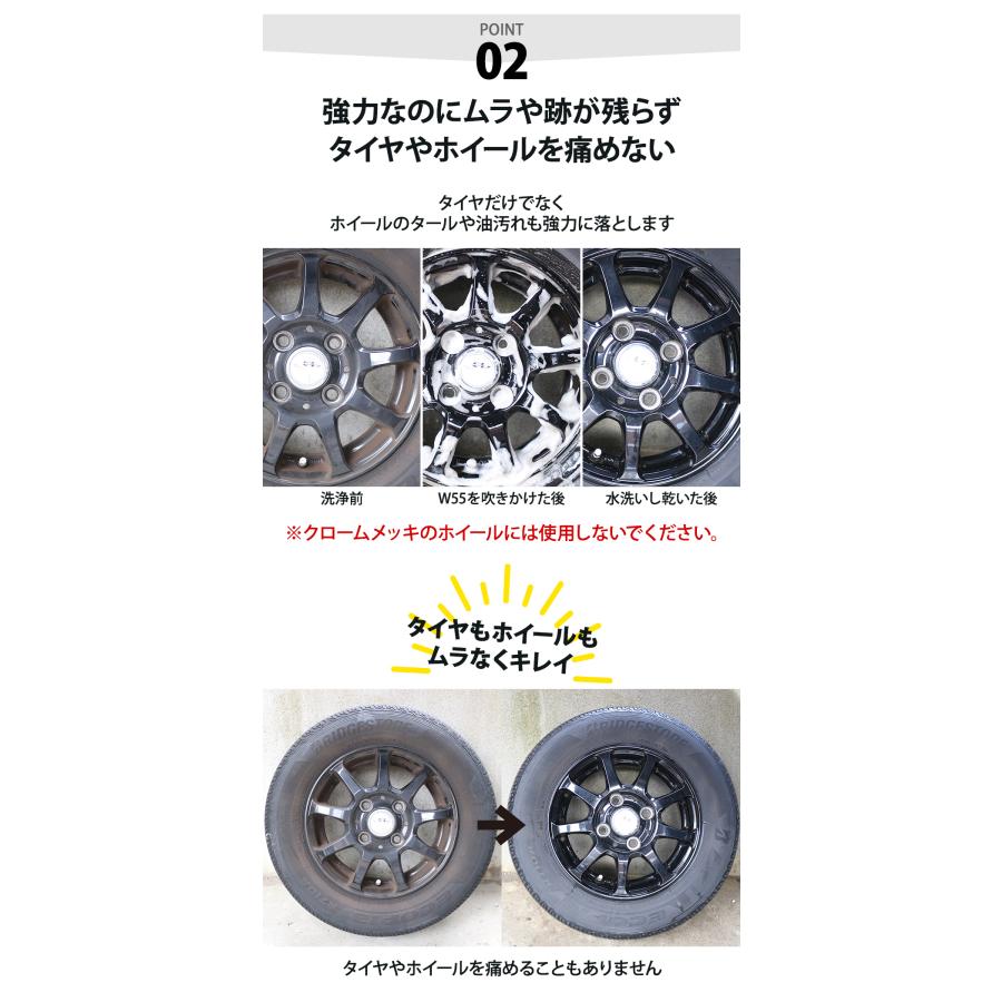 BOLASOLUTION タイヤクリーナー ホイールクリーナー 車 茶色い汚れを