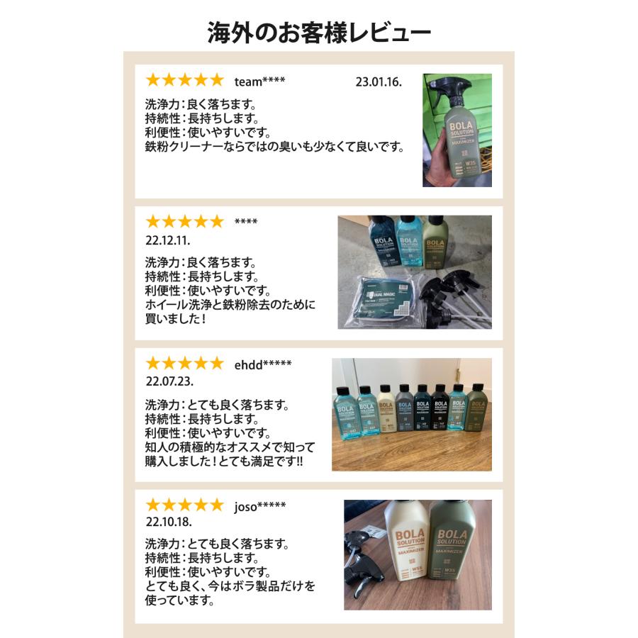 タイヤクリーナー ホイールクリーナー 車 鉄粉汚れ除去をプラス 500ml 大容量 BolaSolution W35 ブレーキダストクリーナー 洗浄剤 強力 鉄粉除去 洗車 | BOLASOLUTION | 03