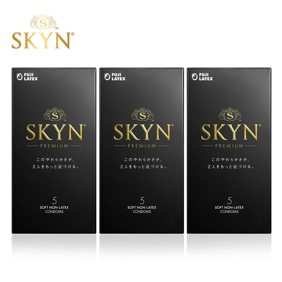コンドーム 不二ラテックス SKYN スキン 5個入 3箱セット ハニー