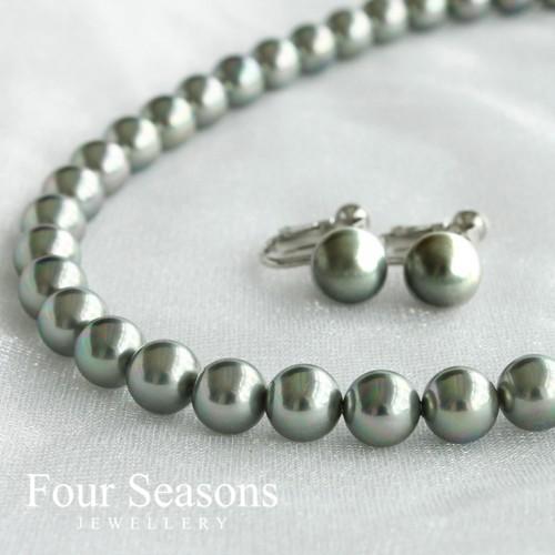 パール ネックレス  貝パール 真珠 ネックレス チョーカー 2点セット 8mm フォーマル 入学式 卒業式 結婚式 冠婚葬祭 ブライダル 送料無料 |  | 02