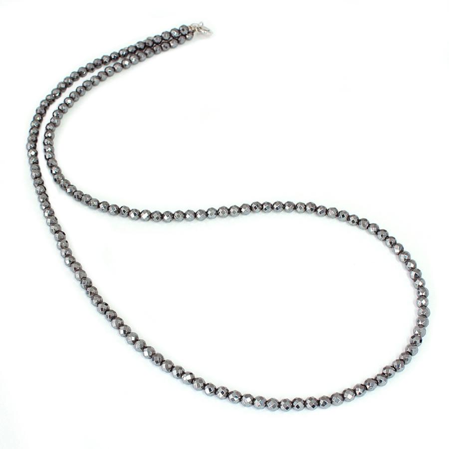ネックレス レディース テラヘルツ 鉱石 4mm ミラーカット ラウンド