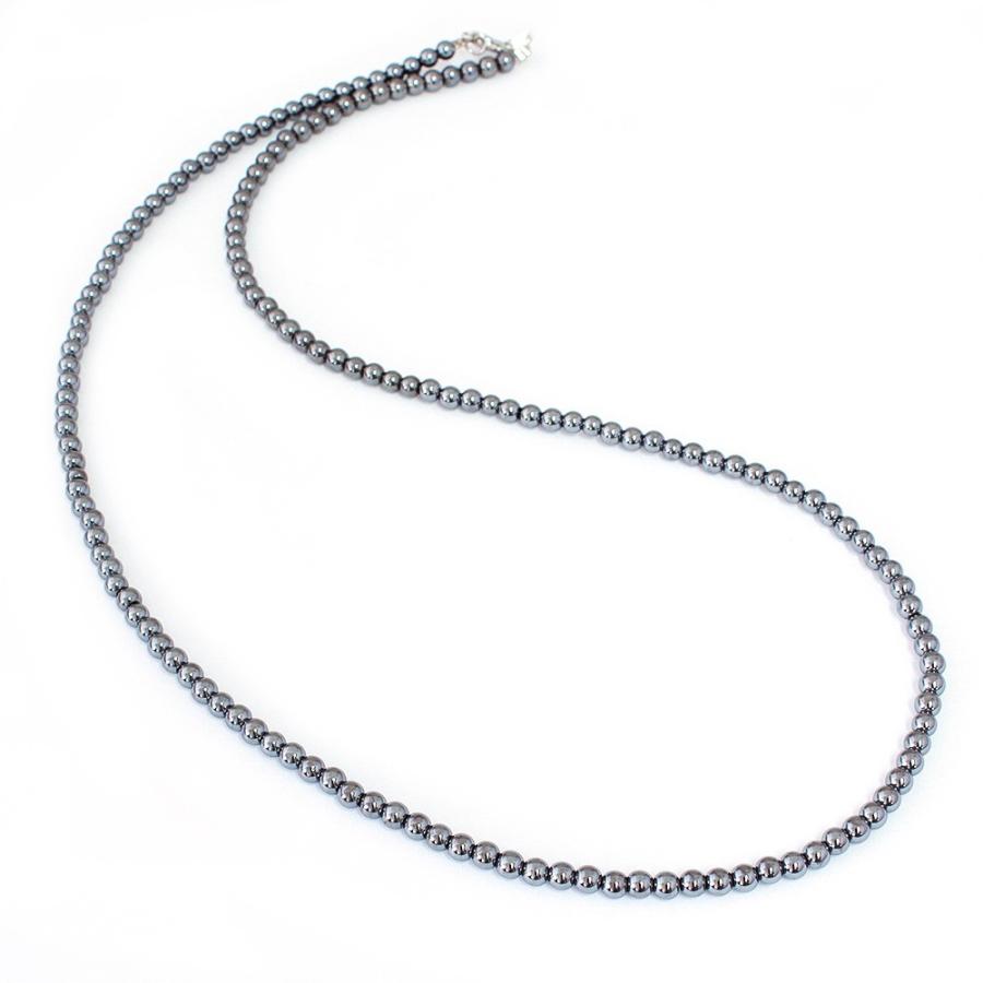 ネックレス レディース テラヘルツ 鉱石 4mm ミラーカット ラウンド