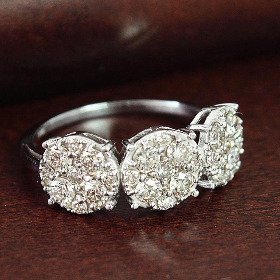 リング レディース【鑑別書付】ゴージャス！まるで光の海！1ct 天然  