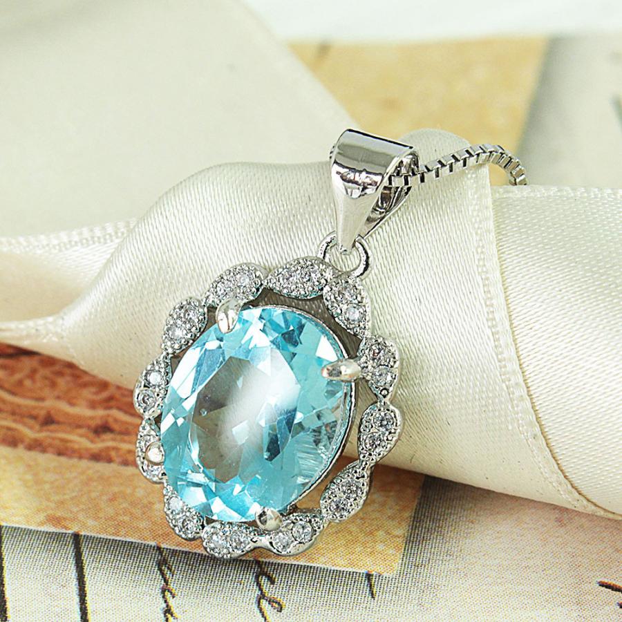 ネックレス レディース 5ct 天然 アメジスト ペリドット ブルー 
