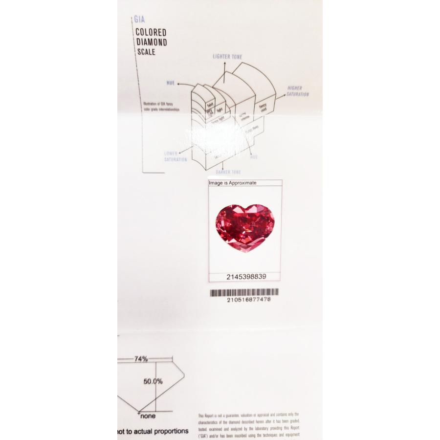 GIA鑑定書付】0.21ct FANCY PURPLISH RED ハート シェイプ 天然 GIA鑑定書付】0.21ct FANCY PURPLISH RED ハート シェイプ 天然