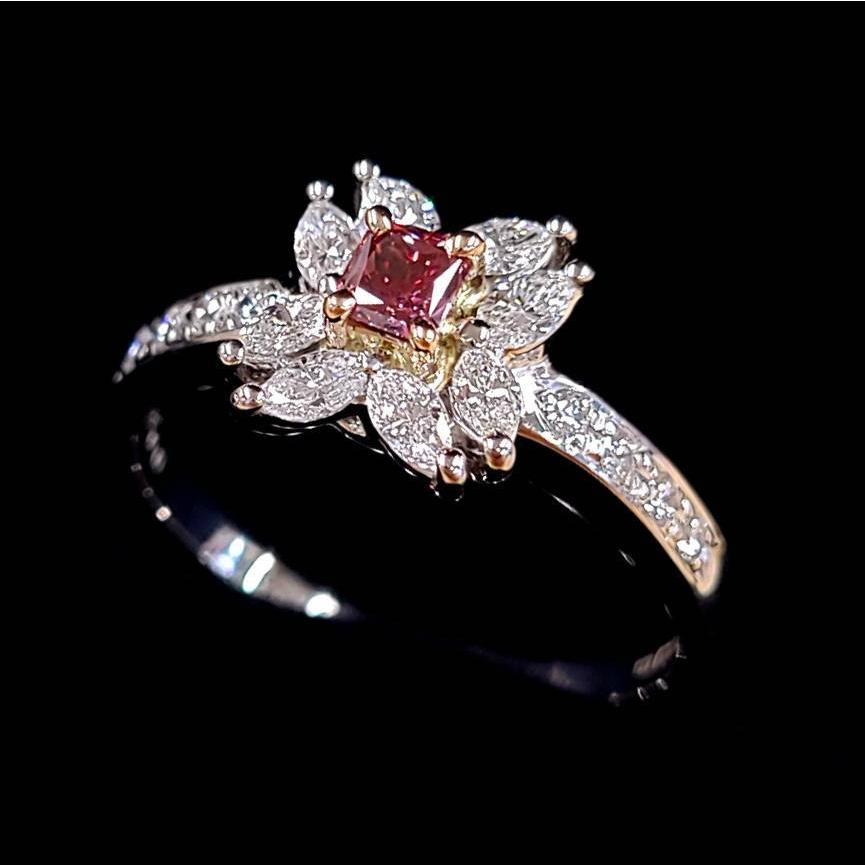 レディース リング 【 GIA 鑑定書付 】 超希少 0.142ct FANCY RED 天然 レッドダイヤモンド ファンシーレッド Pt900 プラチナ K18 PG ピンクゴールド 18金 リン｜amazinggracejewel｜04