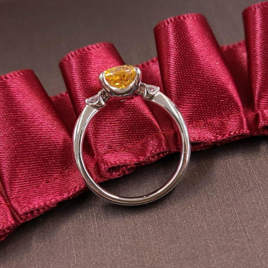 レディース リング 3ct イエローサファイア プラチナ 最高級品質 レディース リング 3ct イエローサファイア プラチナ 最高級品質