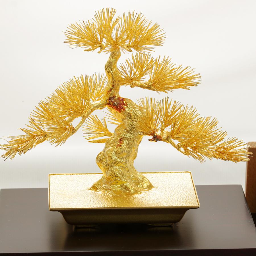 純金製 【 光則 】盆栽「 松 」 置物 24金 24K : amazing工房 - 通販
