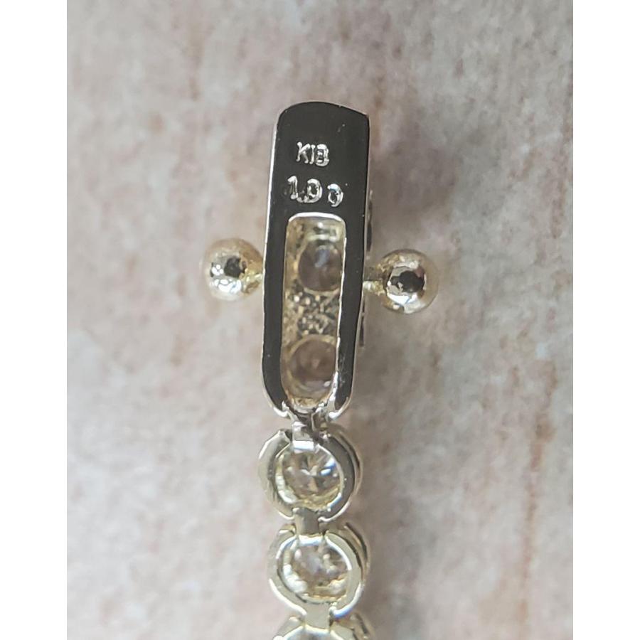 1ct ダイヤモンド K18 yg テニスブレスレット 鑑別付 大人気