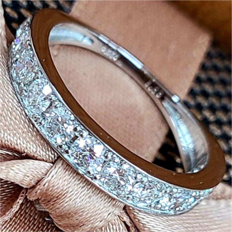 1.00ct 上質天然ダイヤモンド PT950 エタニティリング 原価