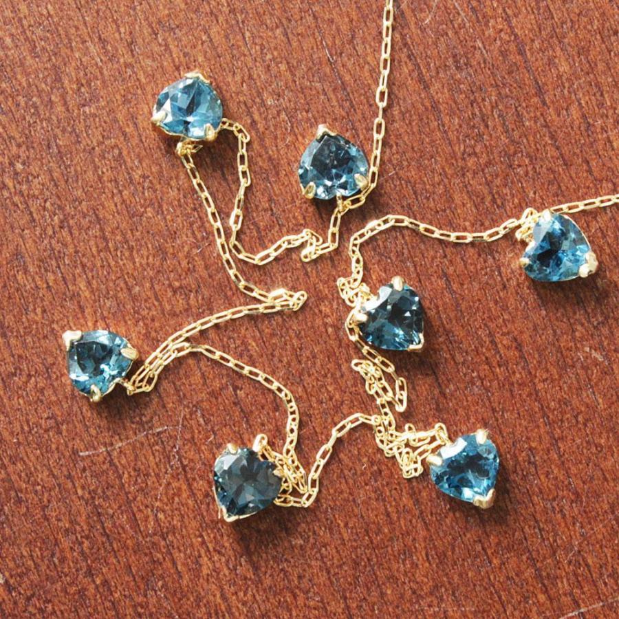 ネックレス ペンダント【鑑別書付】ハート！ 3.5ct 天然 ブルー