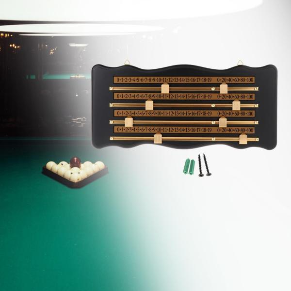 壁掛けシャッフルボード スコアボード スヌーカー ビリヤード スコアボード プレーヤー 木製 取り付けネジ付き ビリヤード スコアキーパー_5