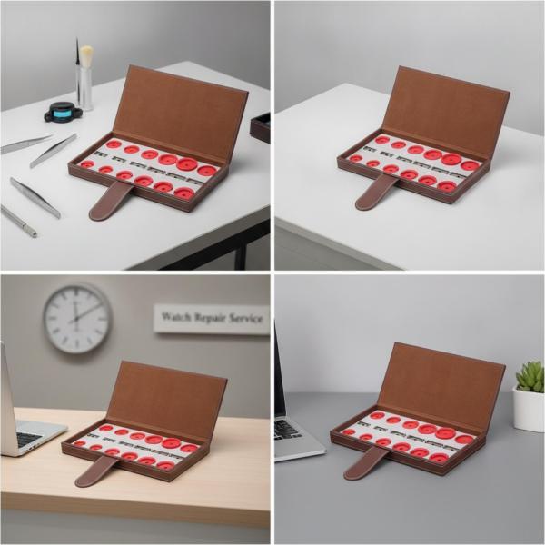 腕時計修理工具 腕時計修理デバイス ケースオープナー プレスツール ダイパーツ アダプターブロック 収納ケース 携帯収納 整理保管 ベンチメンテナンスに適用