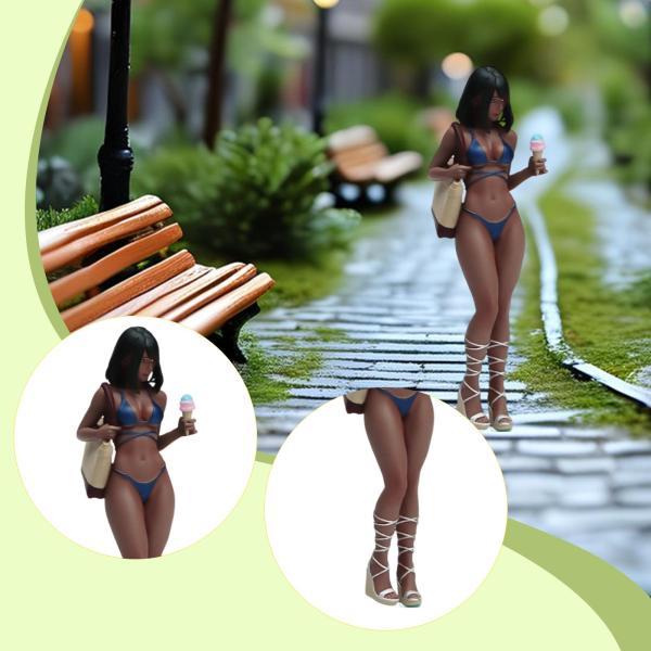 1:18 ビキニガールモデル ミニアイスクリームガールフィギュア 3D