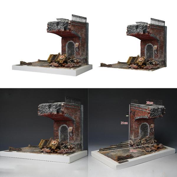 1/35 ミニチュア 橋 建築 家 コレクション 装飾 シーン スタイル A