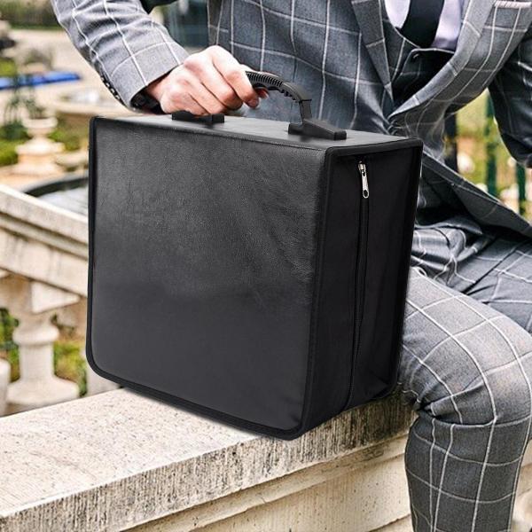CDケースバッグ ディスク収納バッグ 旅行用CDウォレット ハンドル付き