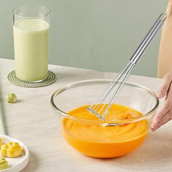 ステンレススチール製のホイップ泡立て器。丈夫な手動ミキサー。泡立て