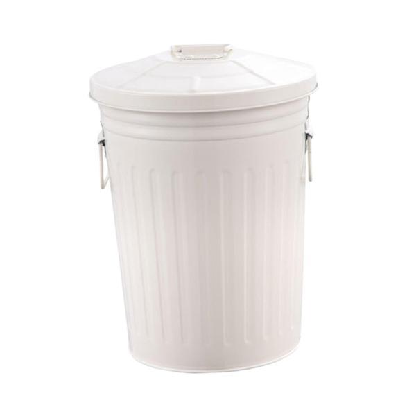 屋外用金属製ゴミ箱 ゴミ箱 48L ハンドル付き 多目的ポータブル カバー付き 家庭 農場 中庭用_6