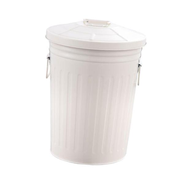 屋外用金属製ゴミ箱 ゴミ箱 48L ハンドル付き 多目的ポータブル カバー付き 家庭 農場 中庭用_9