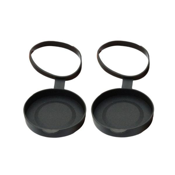 双眼鏡レンズキャップ 交換部品 簡単な取り付け 黒色保護カバー 対物