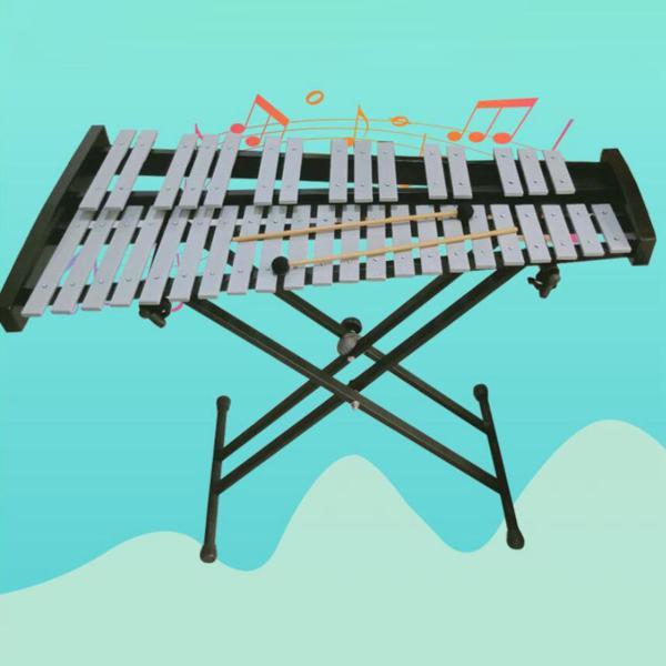 37音のメタルシロフォン キャリーケースとマレット付き パーカッションキット 楽器 おもちゃ 子供用_2