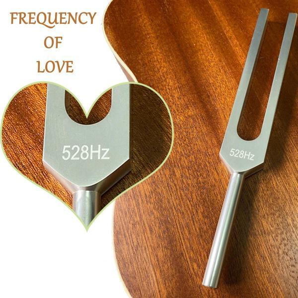 muguet128Hz、528Hz 音叉セット 528Hz共鳴音叉セット シルバー 使いやすい必須瞑想ギフト ヨガ 多機能