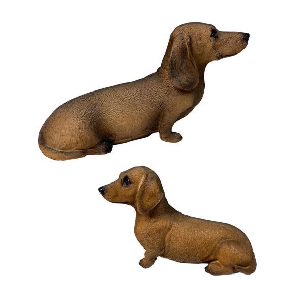 ダックスフント置物ダックスフント像犬の彫刻グッズ動物像アートデスク