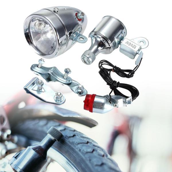 ダイナモ自転車ライトセットヘッドライトエコユニバーサル交換部品簡単