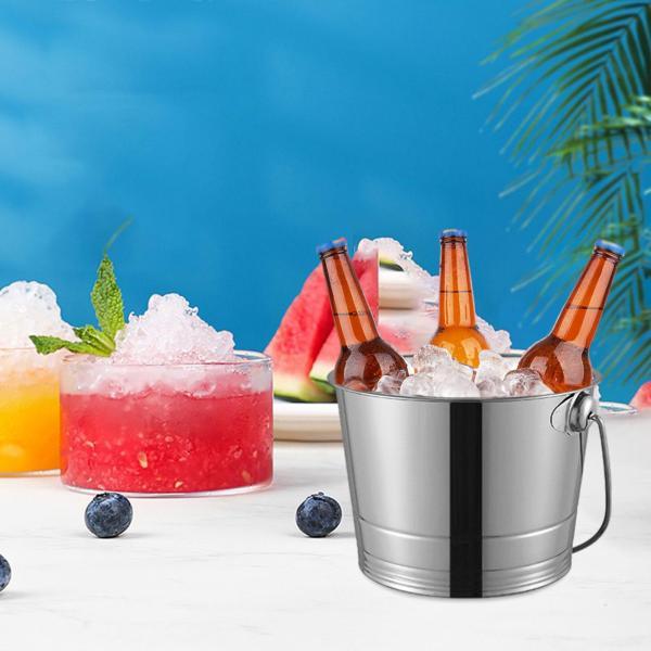 アイスバケツ ビールバケツ 氷を長時間冷たく保ちます 金属製飲料タブ