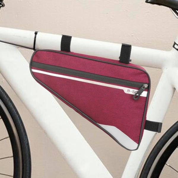 自転車フレームバッグ 三角形の自転車収納バッグ 携帯電話、財布、鍵