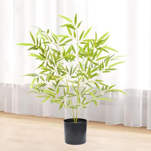 人工竹の木 人工植物 鉢植えのフェイク植物 デスクトップ用の人工盆栽の木_10