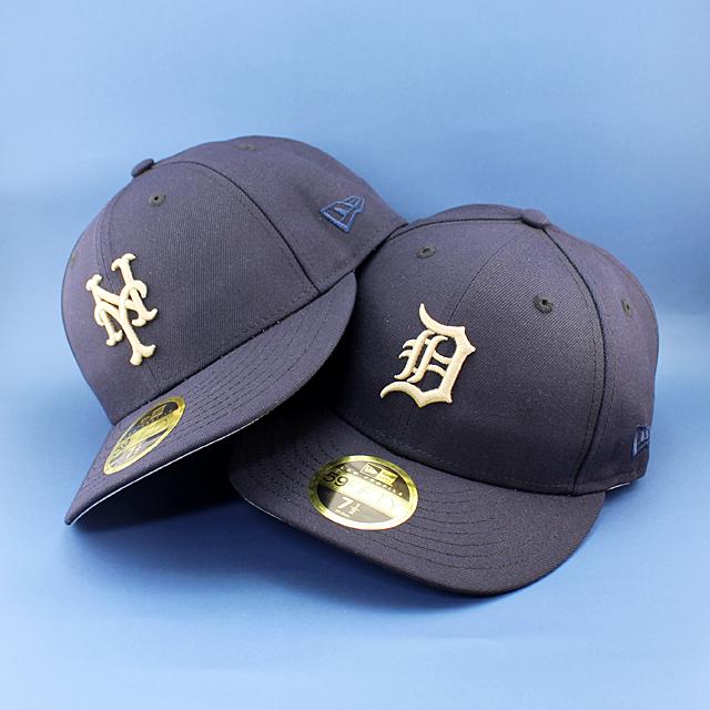 ニューエラ キャップ 59FIFTY ニューヨーク メッツ MLB TEAM-BASIC LC LOW-CROWN FITTED CAP LP  NAVY-BEIGE NEW ERA NEW YORK METS AMZ-EX