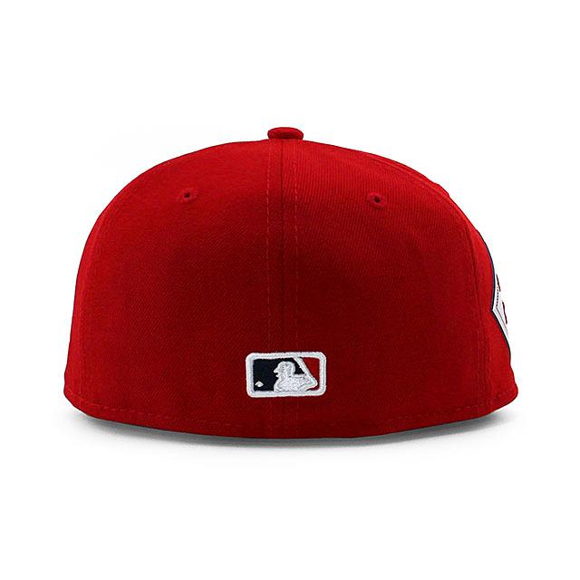子供用 大谷翔平ア・リーグMVP記念モデル ニューエラ キャップ 59FIFTY ロサンゼルス エンゼルス YOUTH 2021 AL MVP SIDE PATCH FITTED CAP REDの画像