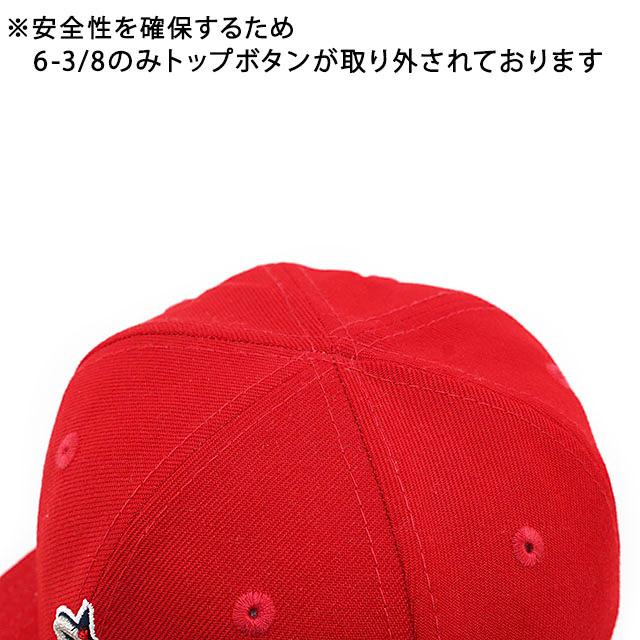 子供用 大谷翔平ア・リーグMVP記念モデル ニューエラ キャップ 59FIFTY ロサンゼルス エンゼルス YOUTH 2021 AL MVP SIDE PATCH FITTED CAP REDの画像