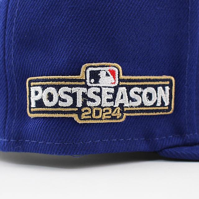 2024 ポストシーズンモデル 子供用 ニューエラ キャップ 59FIFTY ロサンゼルス ドジャース YOUTH MLB POSTSEASON ON-FIELD AUTHENTIC GAME FITTED CAP ROYALの画像