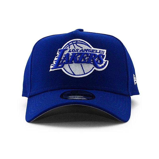 ニューエラ キャップ 9FORTY スナップバック ロサンゼルス レイカーズ NBA A-FRAME SNAPBACK CAP LIGHT ROYAL BLUE NEW ERA LOS ANGELES LAKERS｜amazingstore｜02